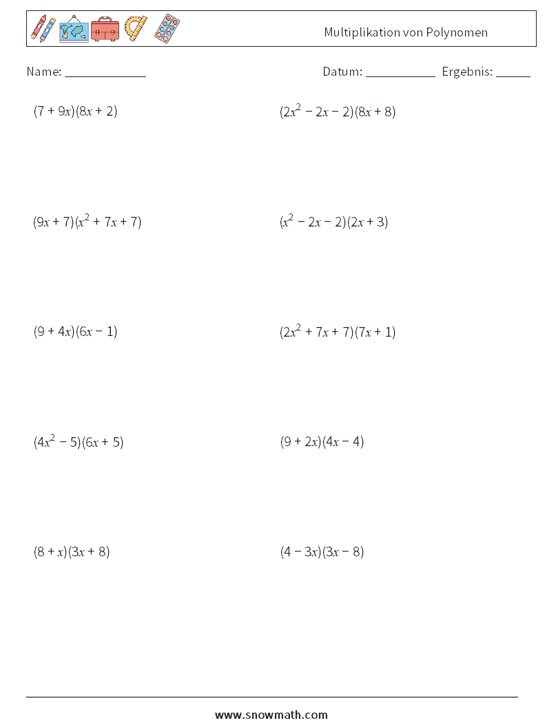 Multiplikation von Polynomen