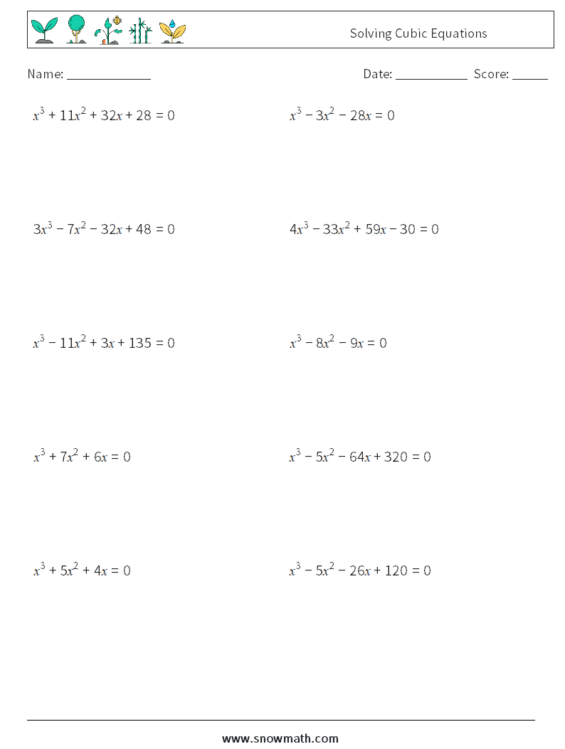 Solving Cubic Equations