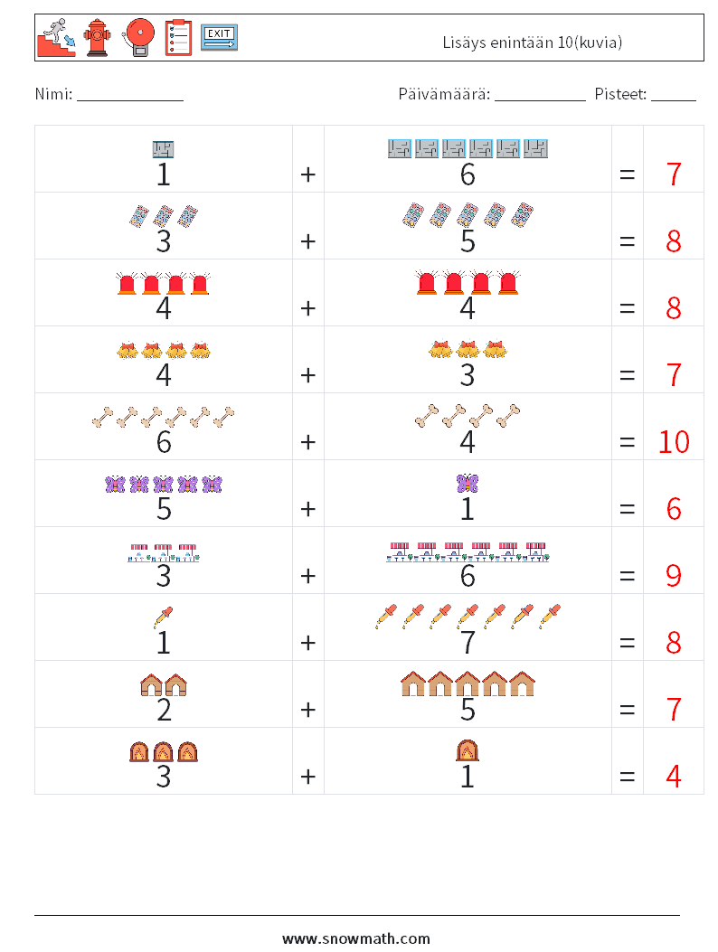 Lisäys enintään 10(kuvia) Matematiikan laskentataulukot 12 Kysymys, vastaus