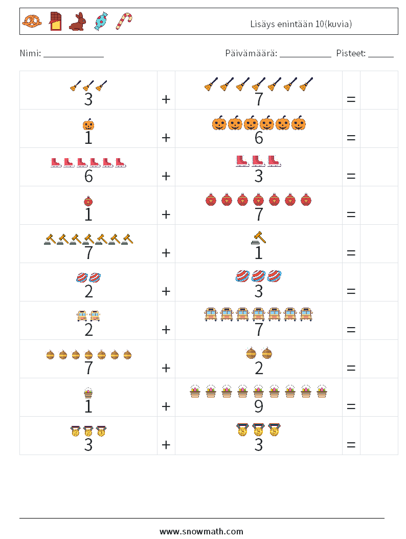 Lisäys enintään 10(kuvia) Matematiikan laskentataulukot 14