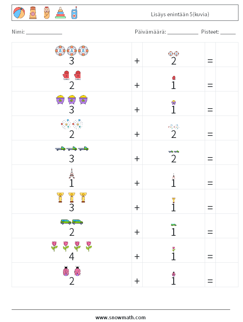 Lisäys enintään 5(kuvia) Matematiikan laskentataulukot 1