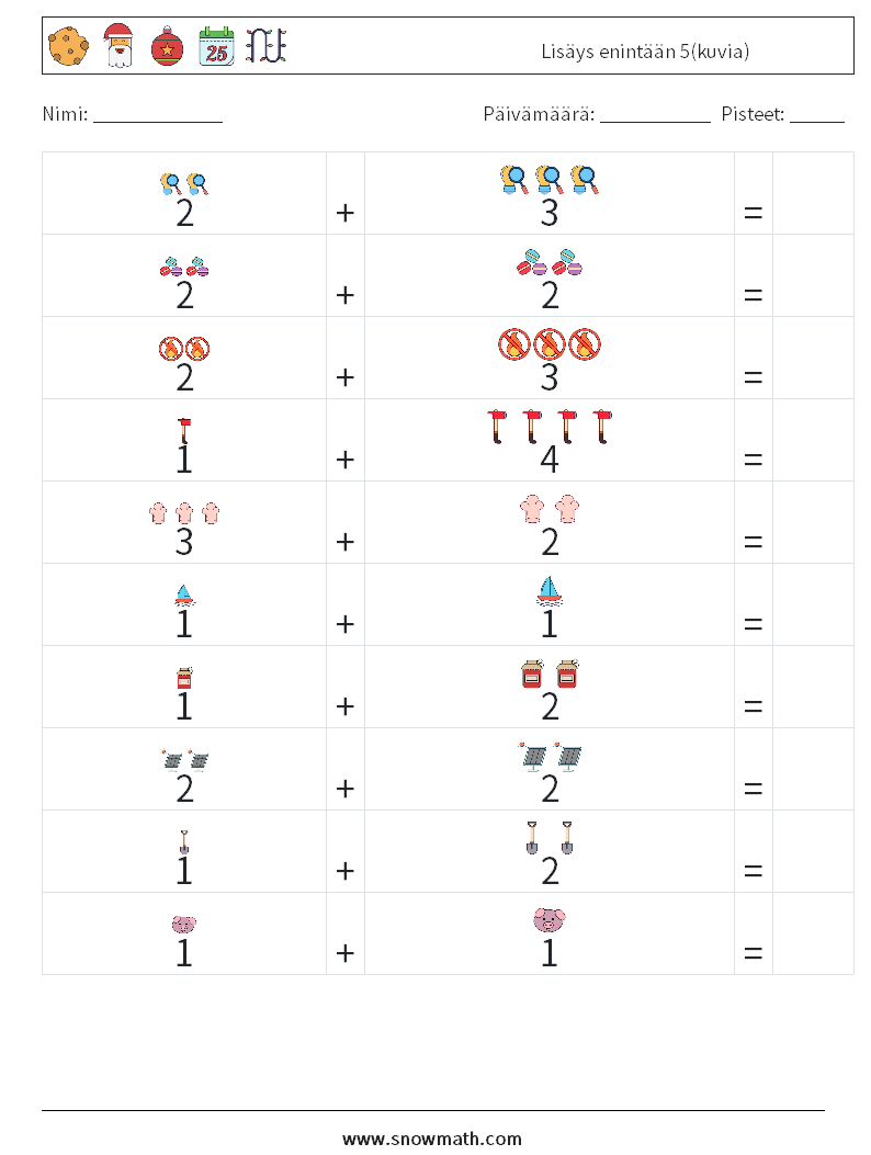 Lisäys enintään 5(kuvia) Matematiikan laskentataulukot 12