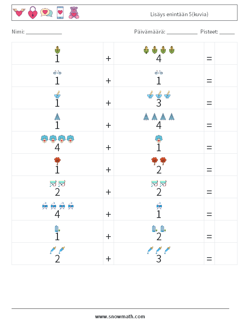 Lisäys enintään 5(kuvia) Matematiikan laskentataulukot 2