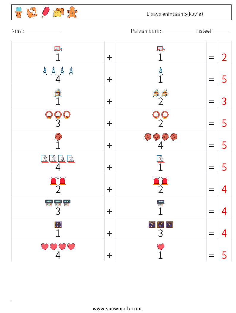 Lisäys enintään 5(kuvia) Matematiikan laskentataulukot 4 Kysymys, vastaus