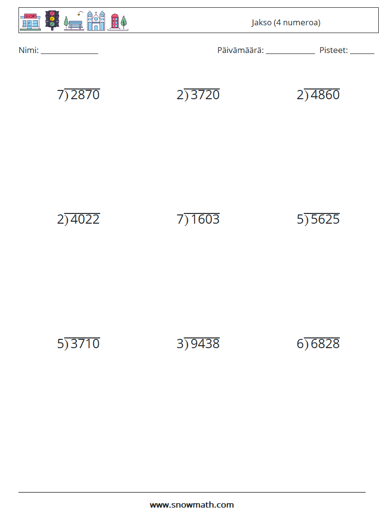 (9) Jakso (4 numeroa) Matematiikan laskentataulukot 11