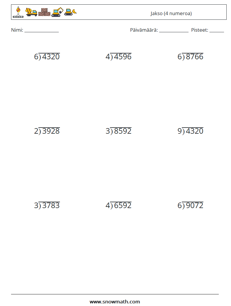 (9) Jakso (4 numeroa) Matematiikan laskentataulukot 13