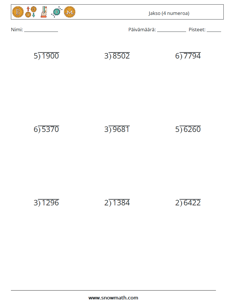 (9) Jakso (4 numeroa) Matematiikan laskentataulukot 14