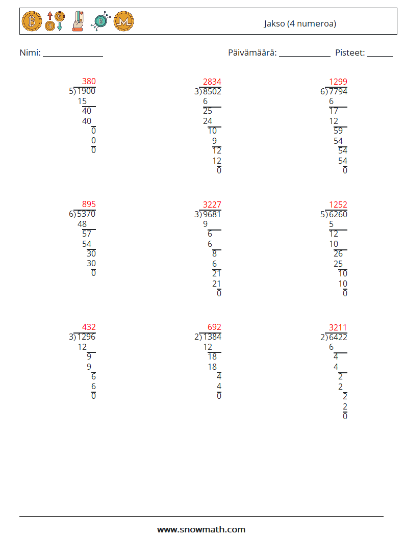 (9) Jakso (4 numeroa) Matematiikan laskentataulukot 14 Kysymys, vastaus