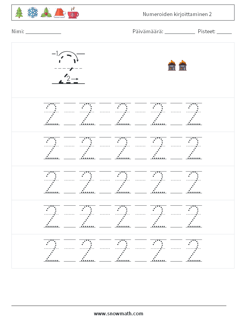 Numeroiden kirjoittaminen 2 Matematiikan laskentataulukot 21