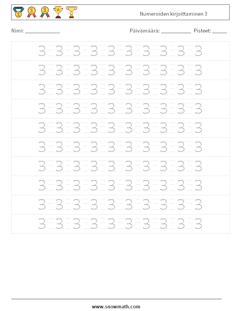 Numeroiden kirjoittaminen 3 Matematiikan laskentataulukot 14