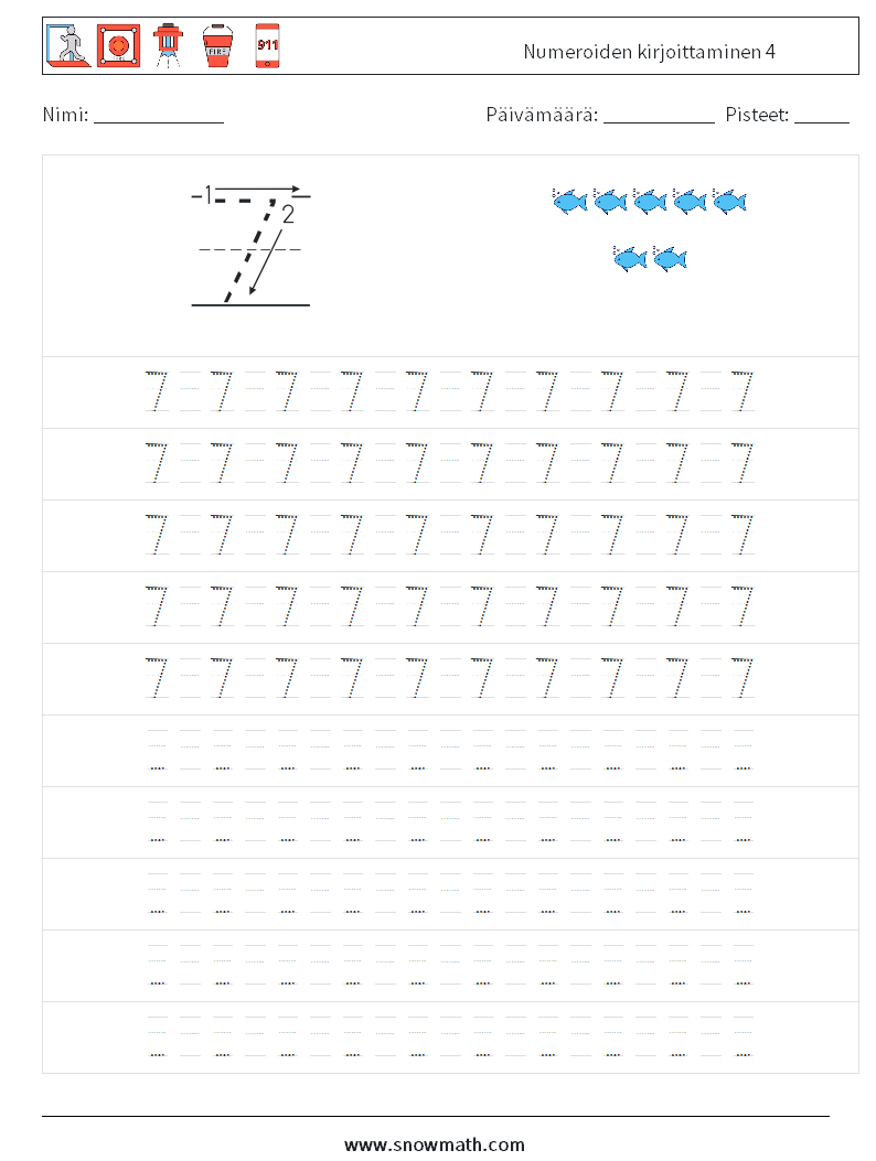 Numeroiden kirjoittaminen 4 Matematiikan laskentataulukot 15