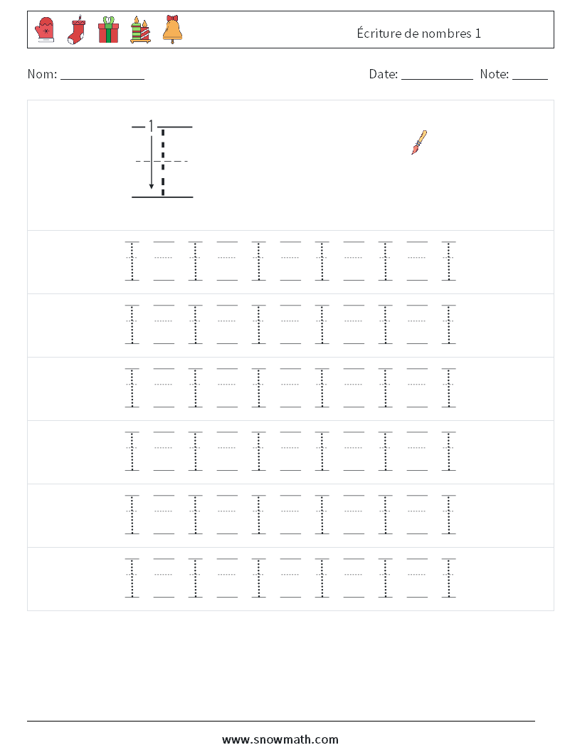 Écriture de nombres 1 Fiches d'Exercices de Mathématiques 17