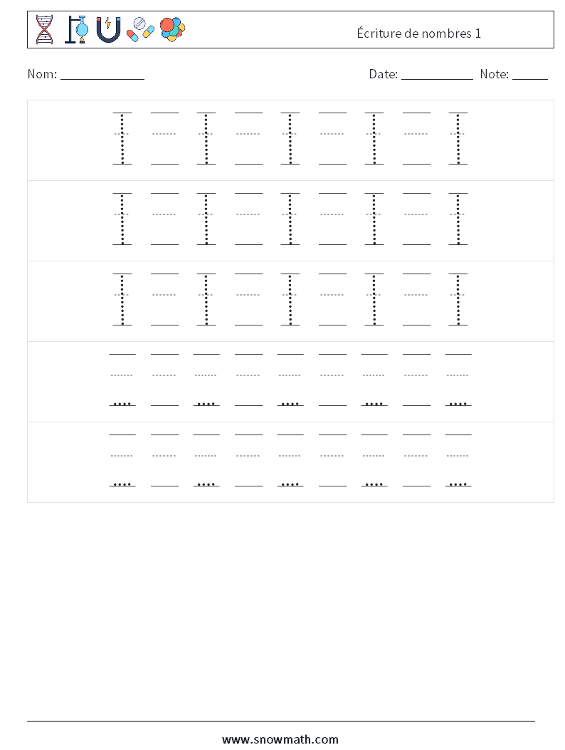 Écriture de nombres 1 Fiches d'Exercices de Mathématiques 24