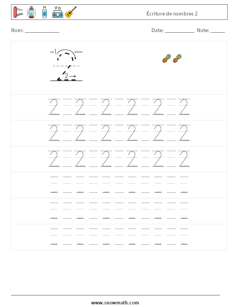 Écriture de nombres 2 Fiches d'Exercices de Mathématiques 19