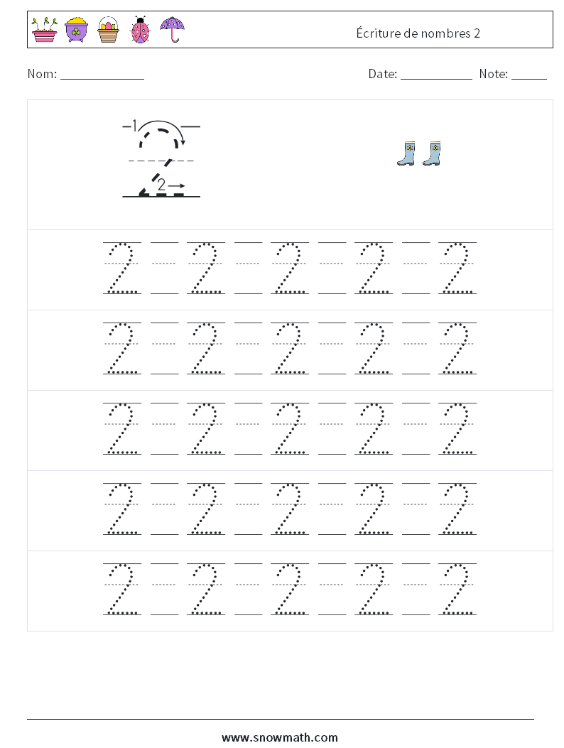 Écriture de nombres 2 Fiches d'Exercices de Mathématiques 21