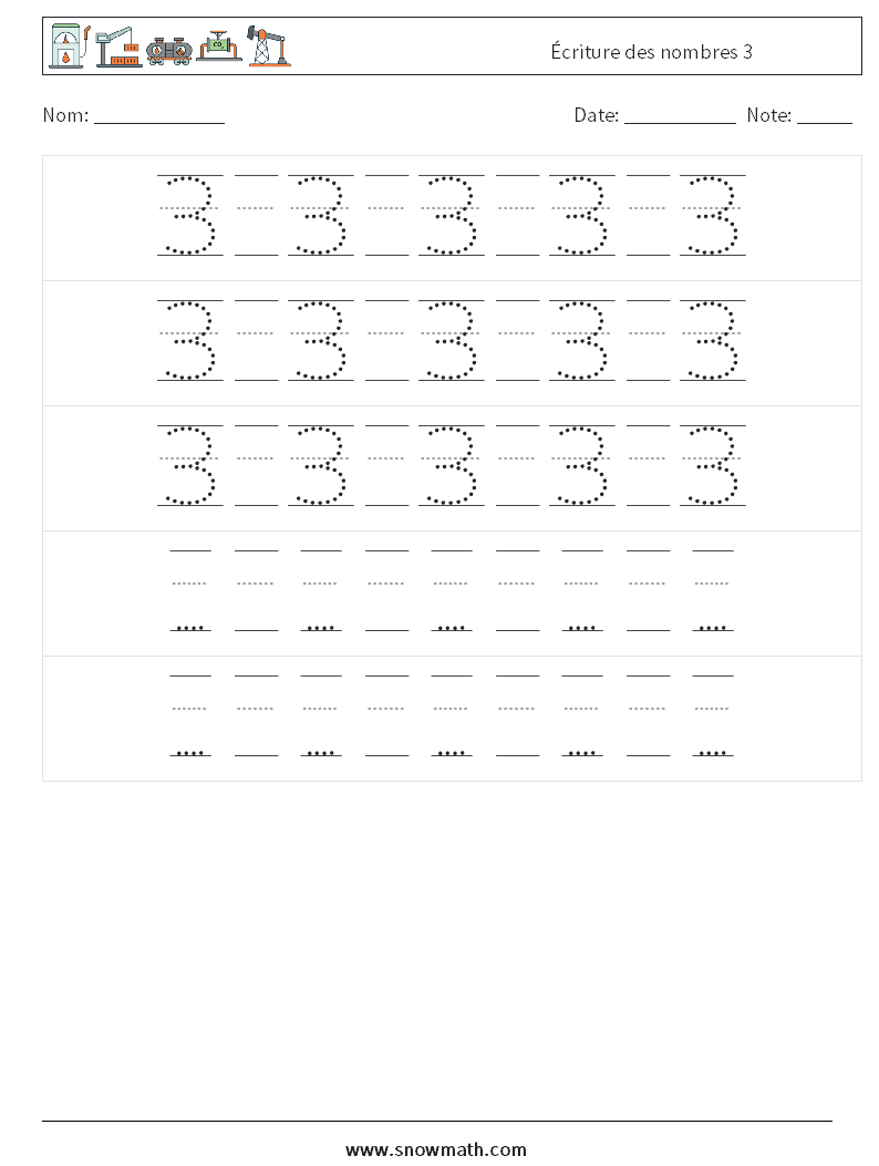 Écriture des nombres 3 Fiches d'Exercices de Mathématiques 24