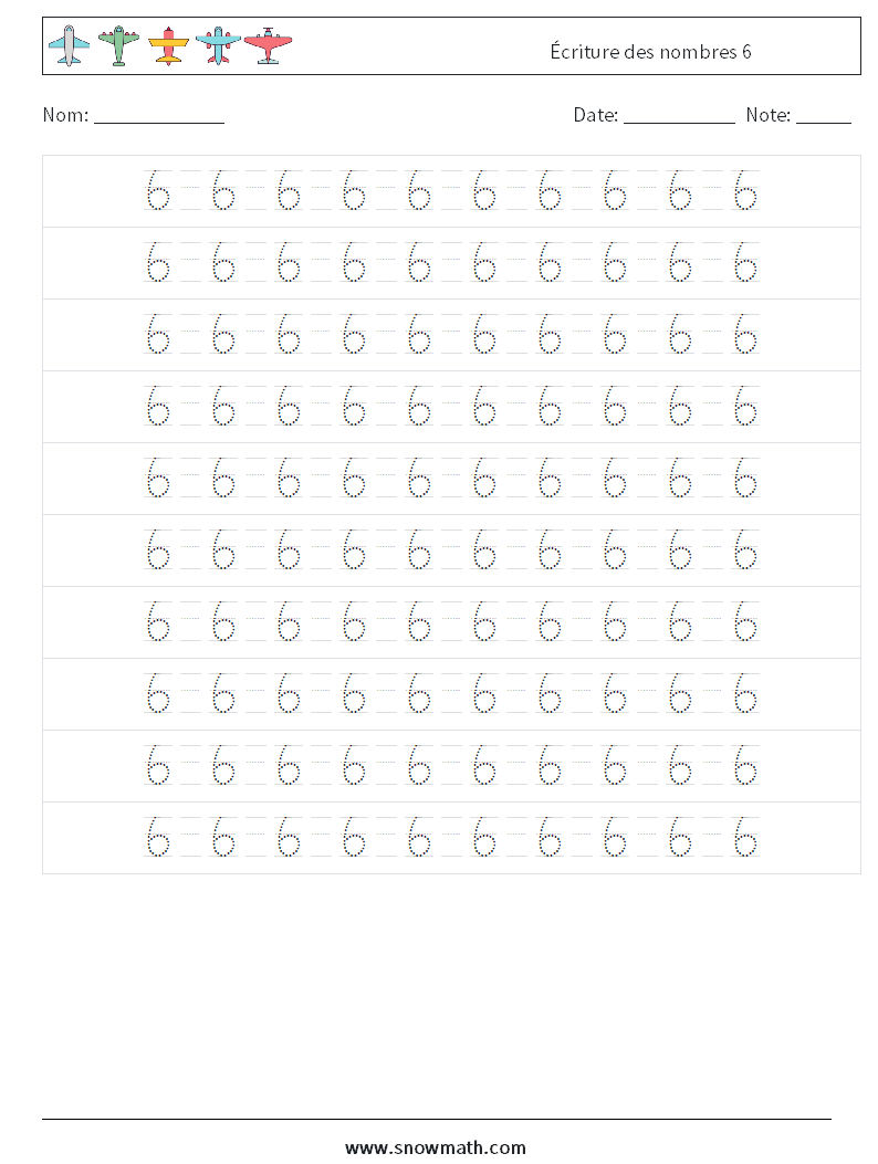 Écriture des nombres 6 Fiches d'Exercices de Mathématiques 14