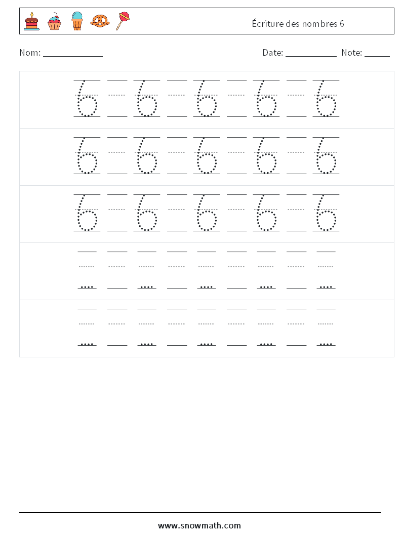 Écriture des nombres 6 Fiches d'Exercices de Mathématiques 24