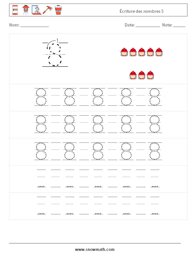 Écriture des nombres 5 Fiches d'Exercices de Mathématiques 23