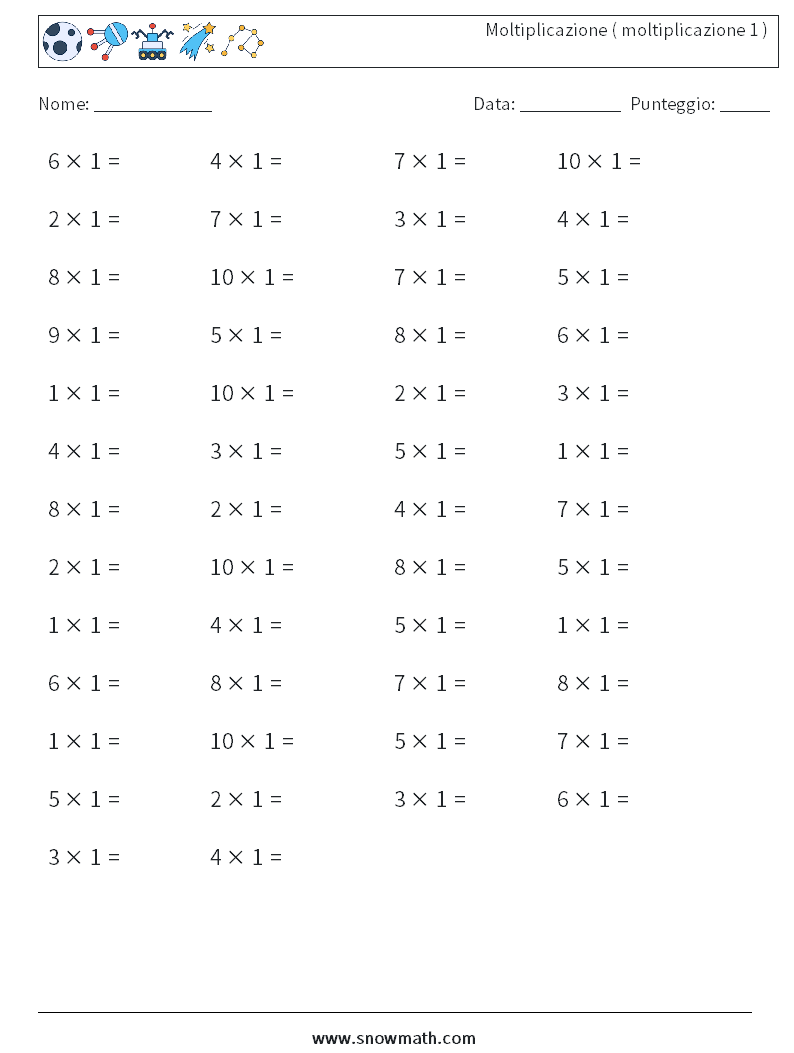(50) Moltiplicazione ( moltiplicazione 1 )
