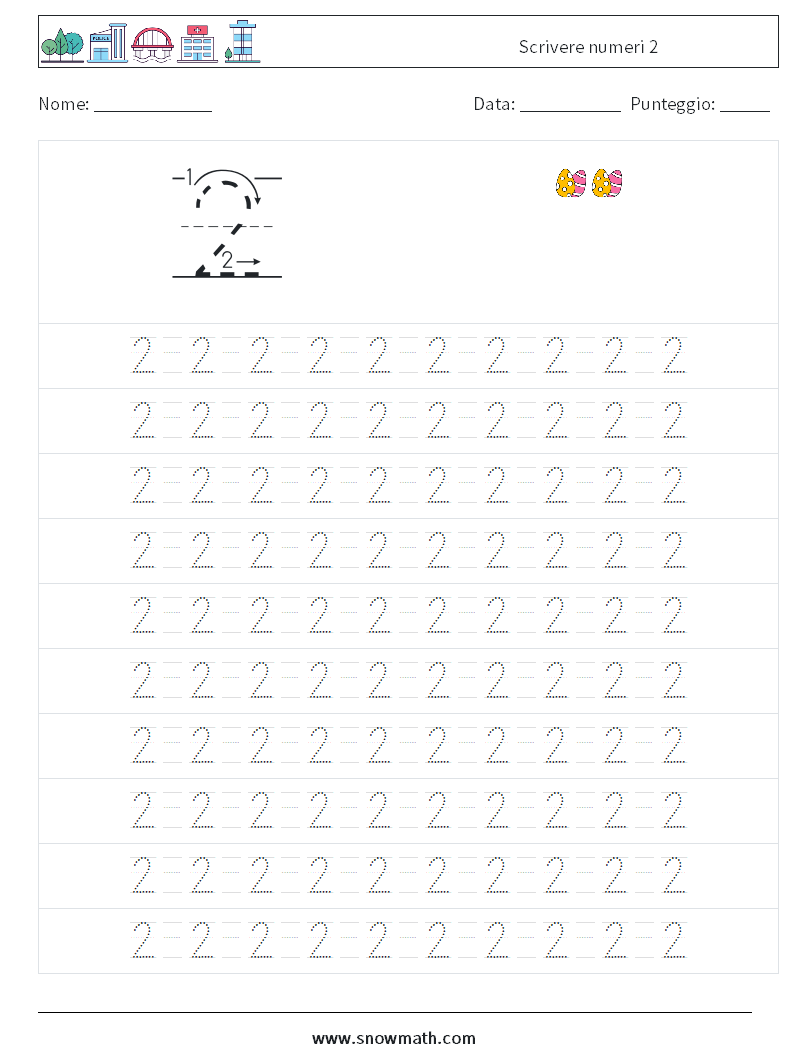 Scrivere numeri 2 Fogli di lavoro di matematica 13