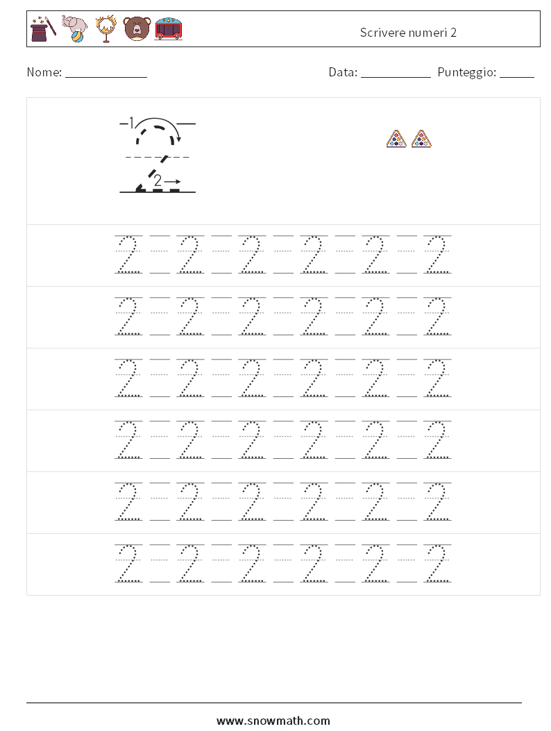 Scrivere numeri 2 Fogli di lavoro di matematica 17