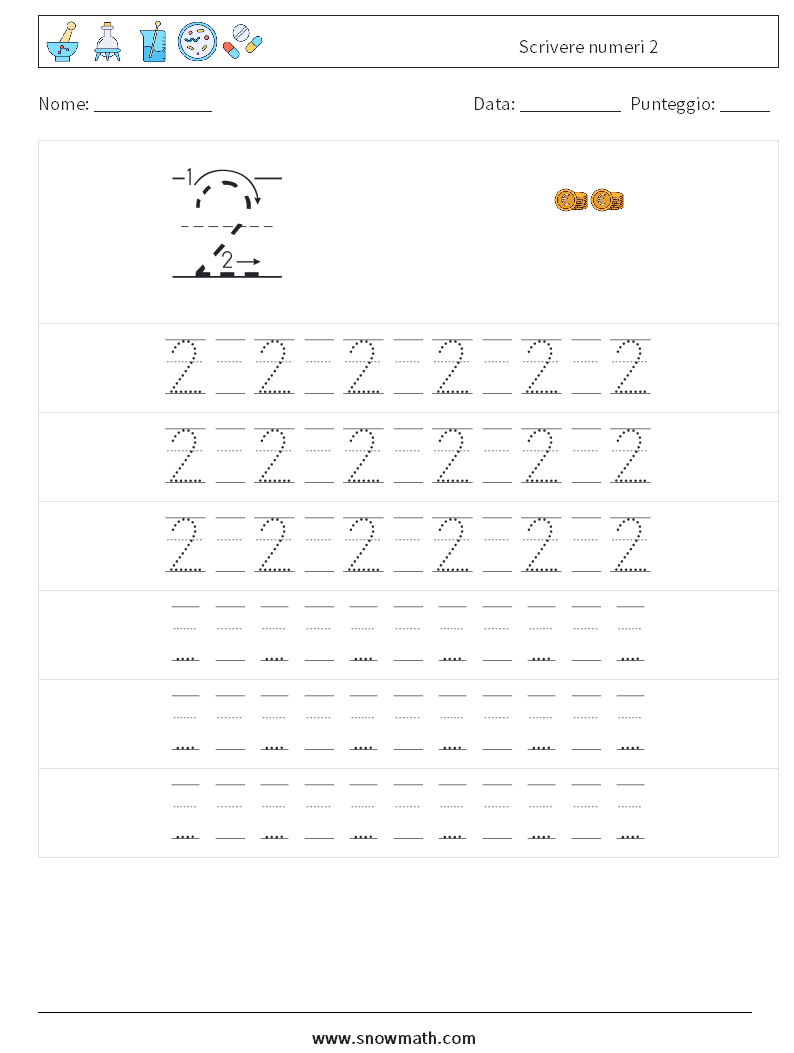 Scrivere numeri 2 Fogli di lavoro di matematica 19