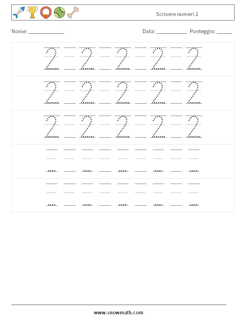 Scrivere numeri 2 Fogli di lavoro di matematica 24