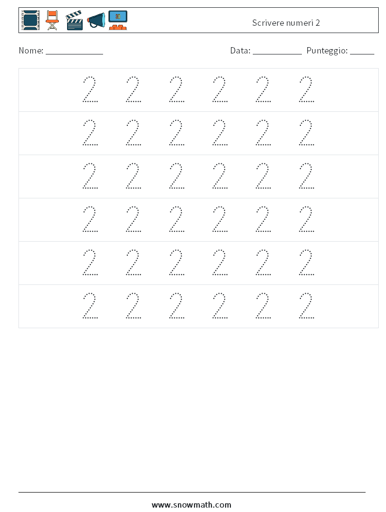 Scrivere numeri 2 Fogli di lavoro di matematica 6