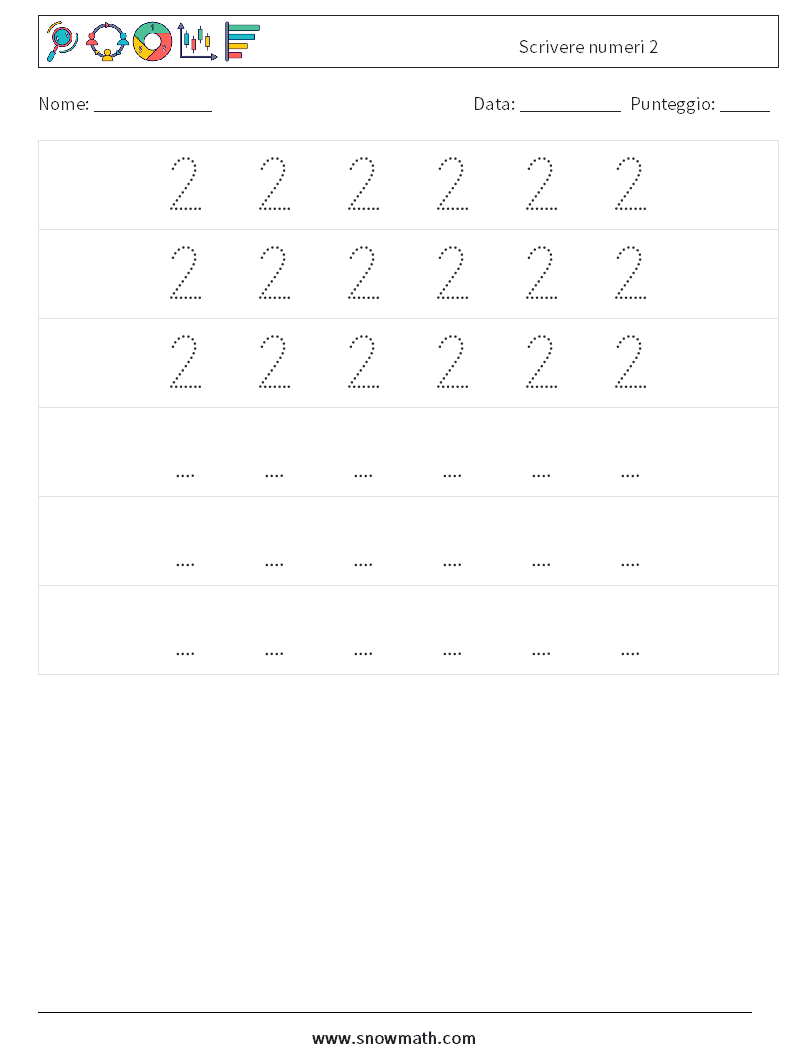 Scrivere numeri 2 Fogli di lavoro di matematica 8