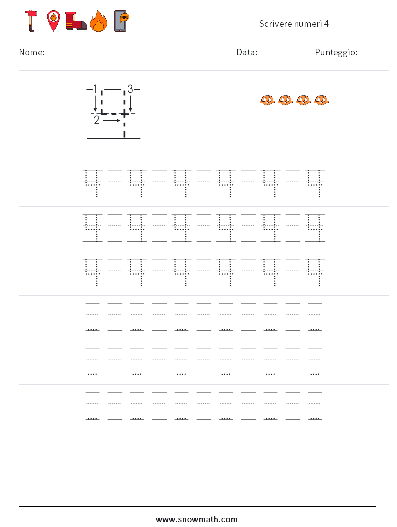 Scrivere numeri 4 Fogli di lavoro di matematica 19