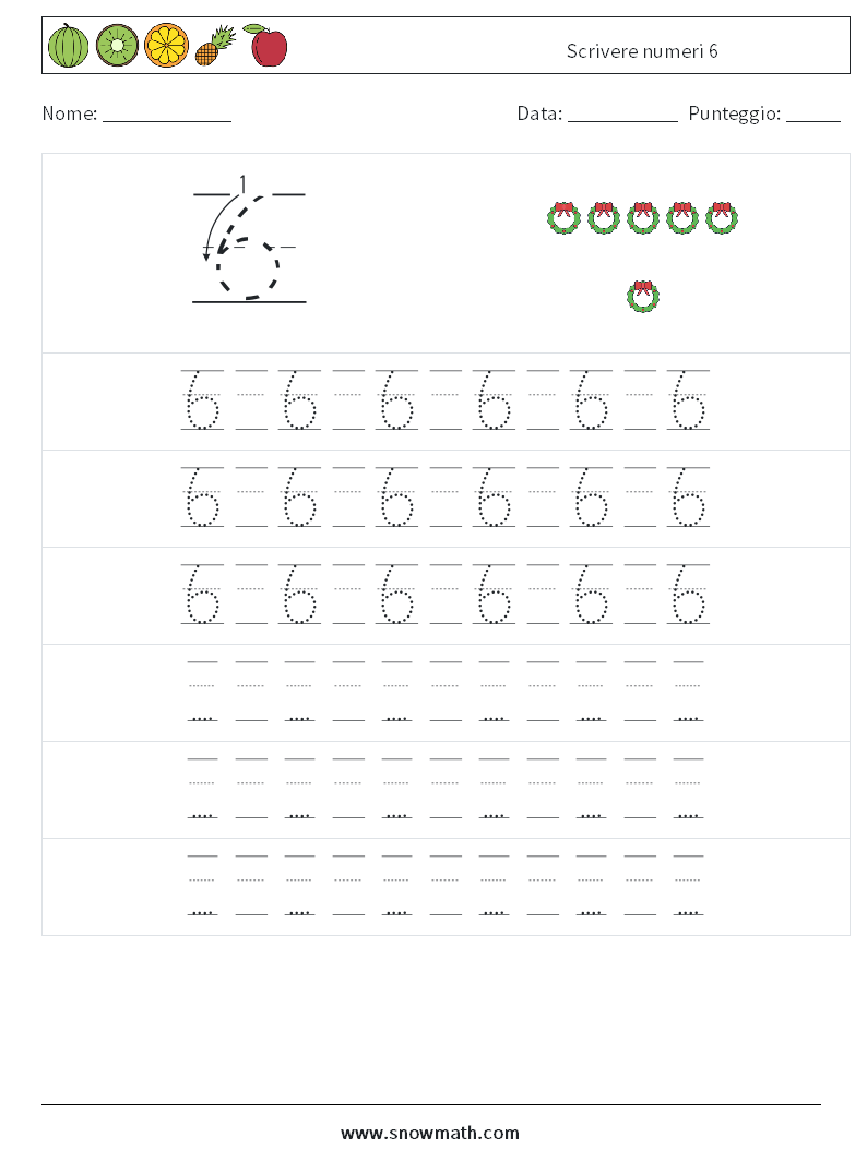 Scrivere numeri 6 Fogli di lavoro di matematica 19