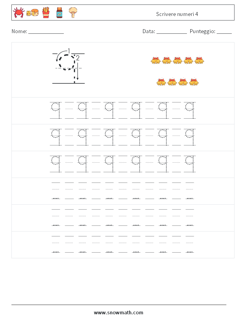 Scrivere numeri 4 Fogli di lavoro di matematica 19