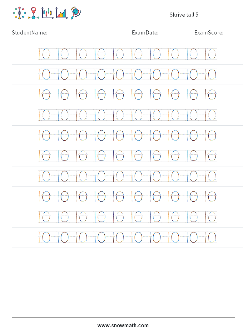 Skrive tall 5 MathWorksheets 14