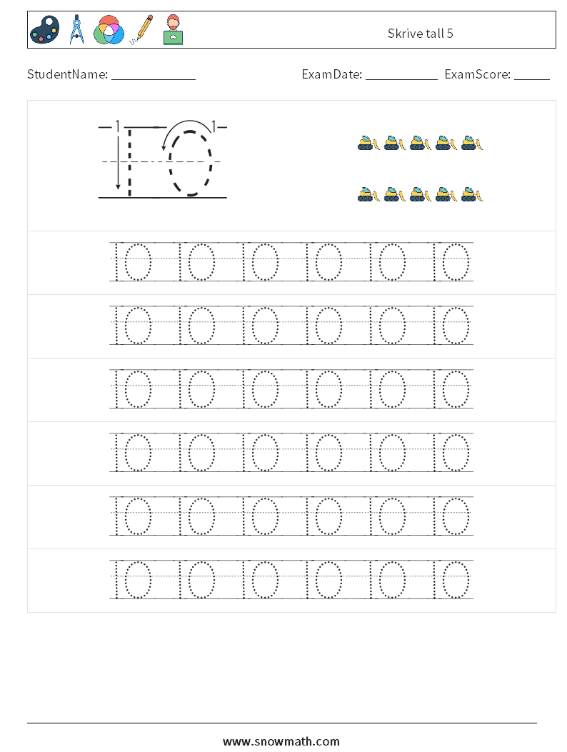 Skrive tall 5 MathWorksheets 17