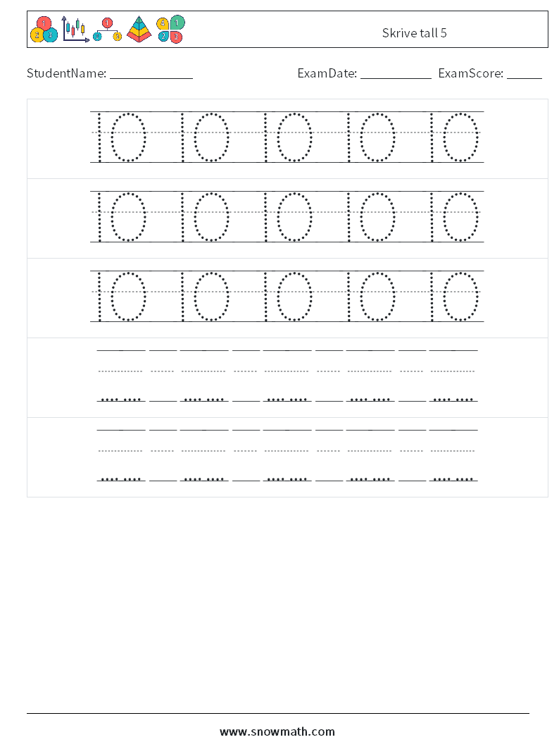 Skrive tall 5 MathWorksheets 24