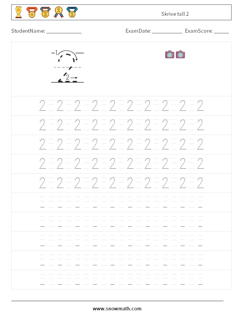 Skrive tall 2 MathWorksheets 15