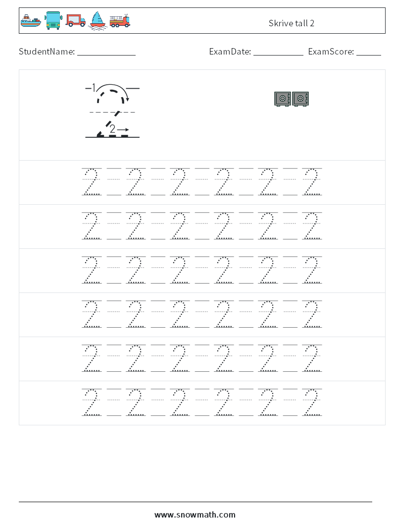 Skrive tall 2 MathWorksheets 17