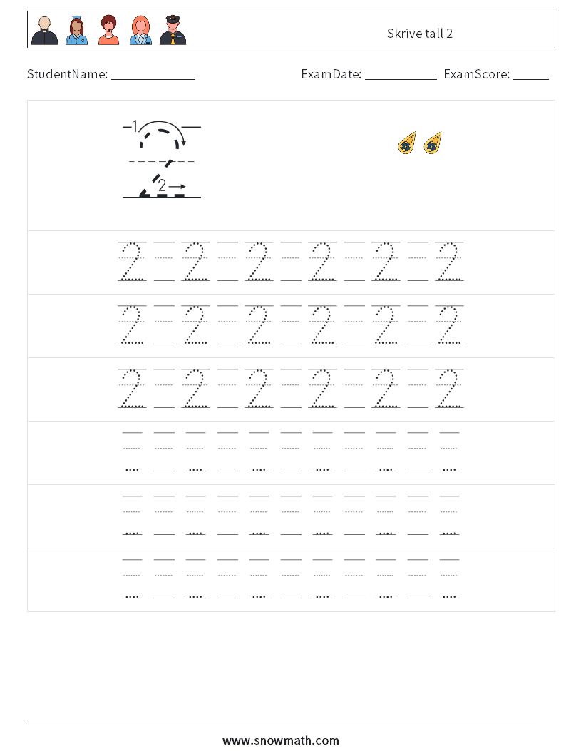 Skrive tall 2 MathWorksheets 19