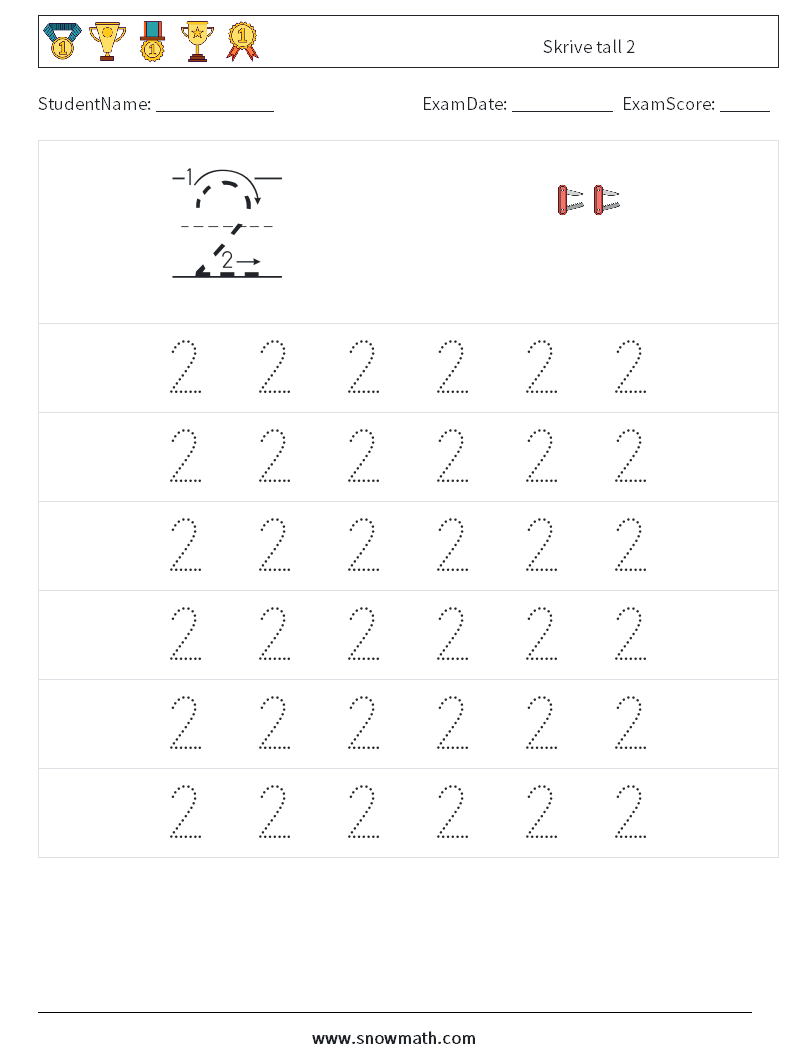 Skrive tall 2 MathWorksheets 5