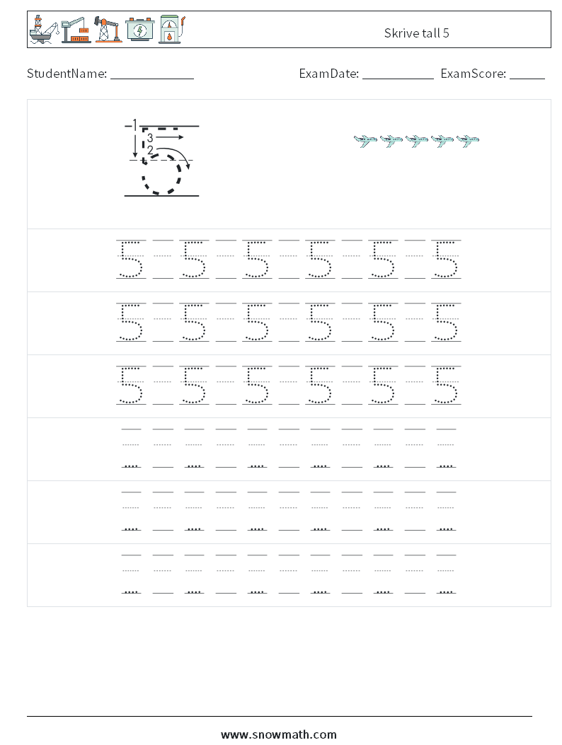 Skrive tall 5 MathWorksheets 19