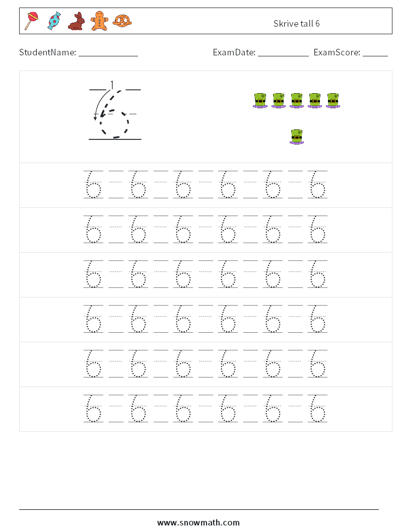 Skrive tall 6 MathWorksheets 17