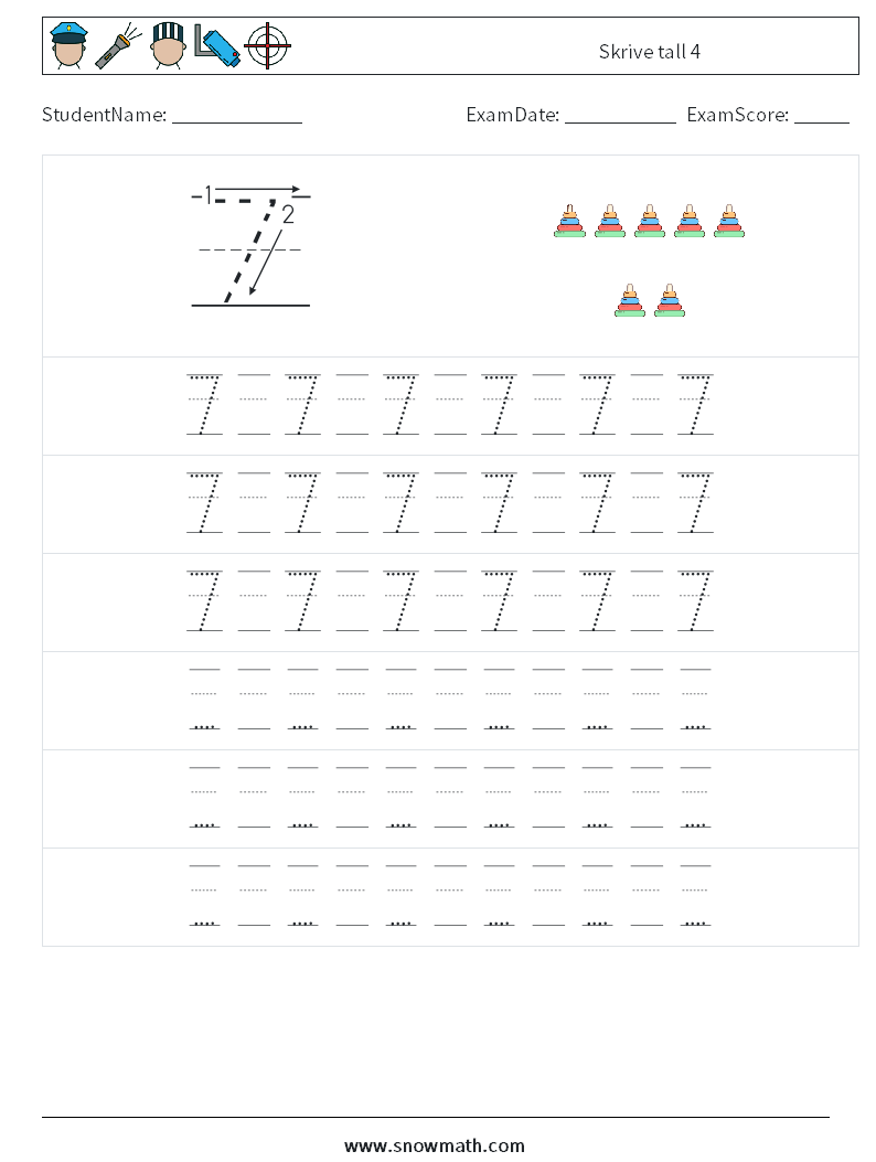 Skrive tall 4 MathWorksheets 19