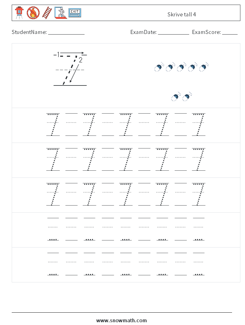 Skrive tall 4 MathWorksheets 23