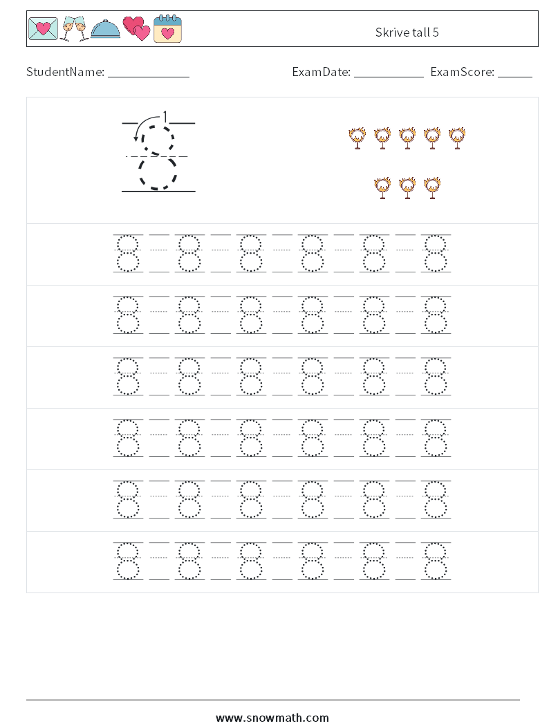 Skrive tall 5 MathWorksheets 17