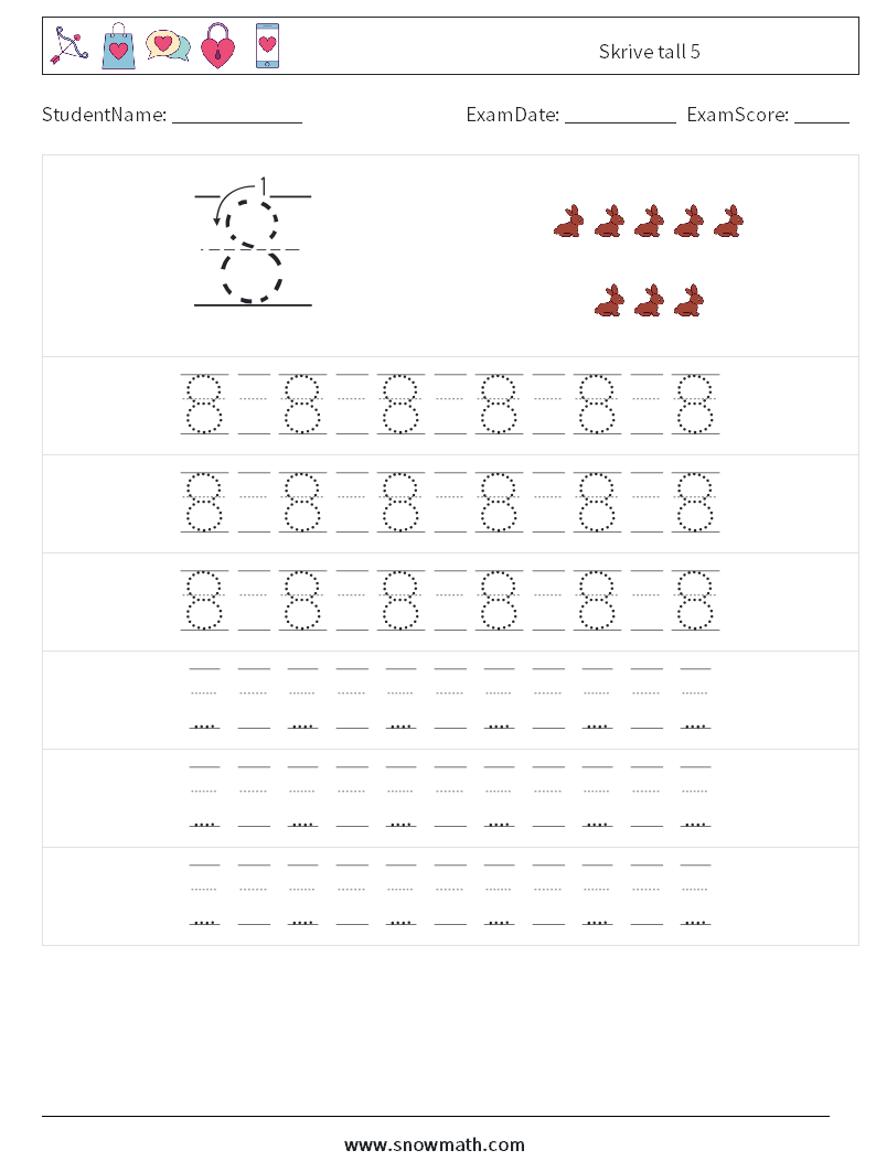 Skrive tall 5 MathWorksheets 19