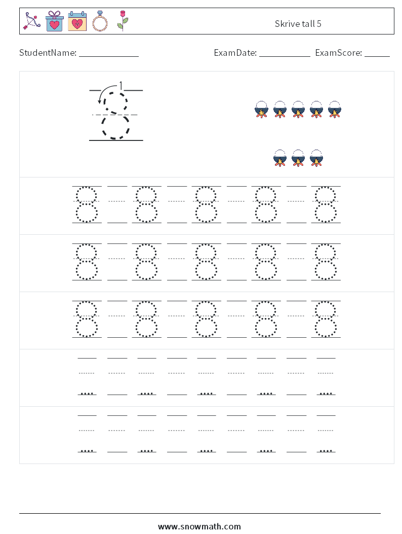 Skrive tall 5 MathWorksheets 23