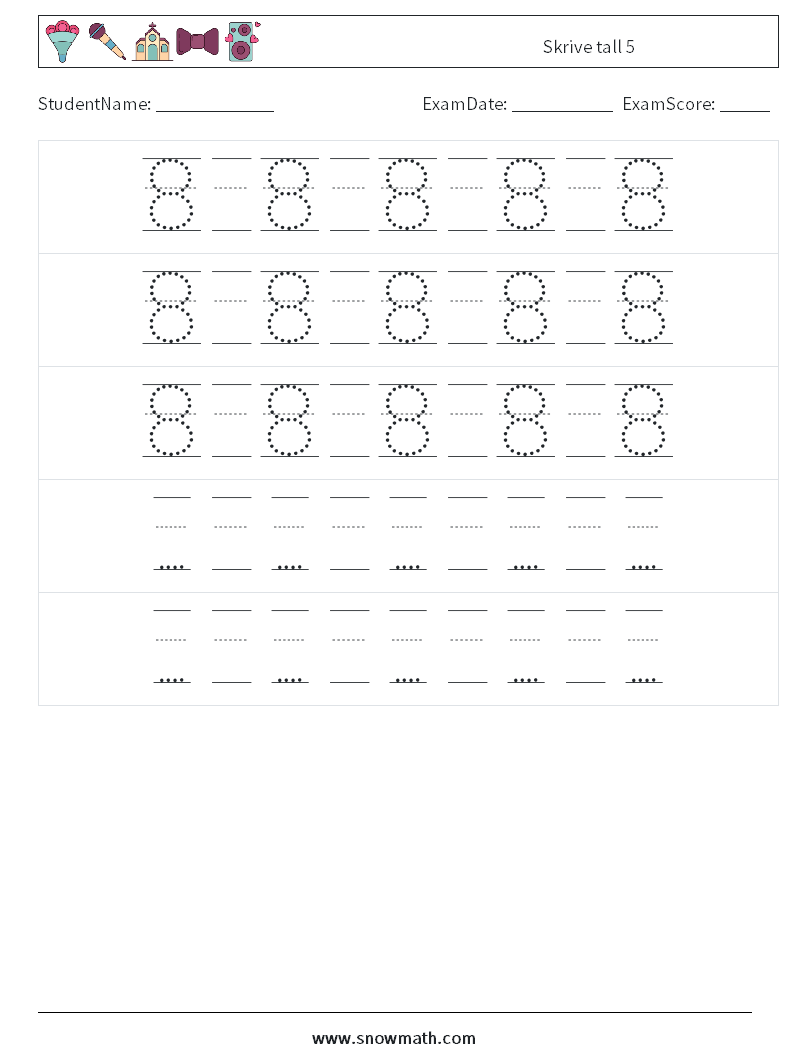 Skrive tall 5 MathWorksheets 24