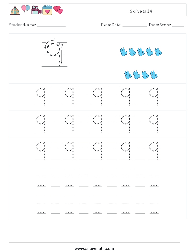 Skrive tall 4 MathWorksheets 23