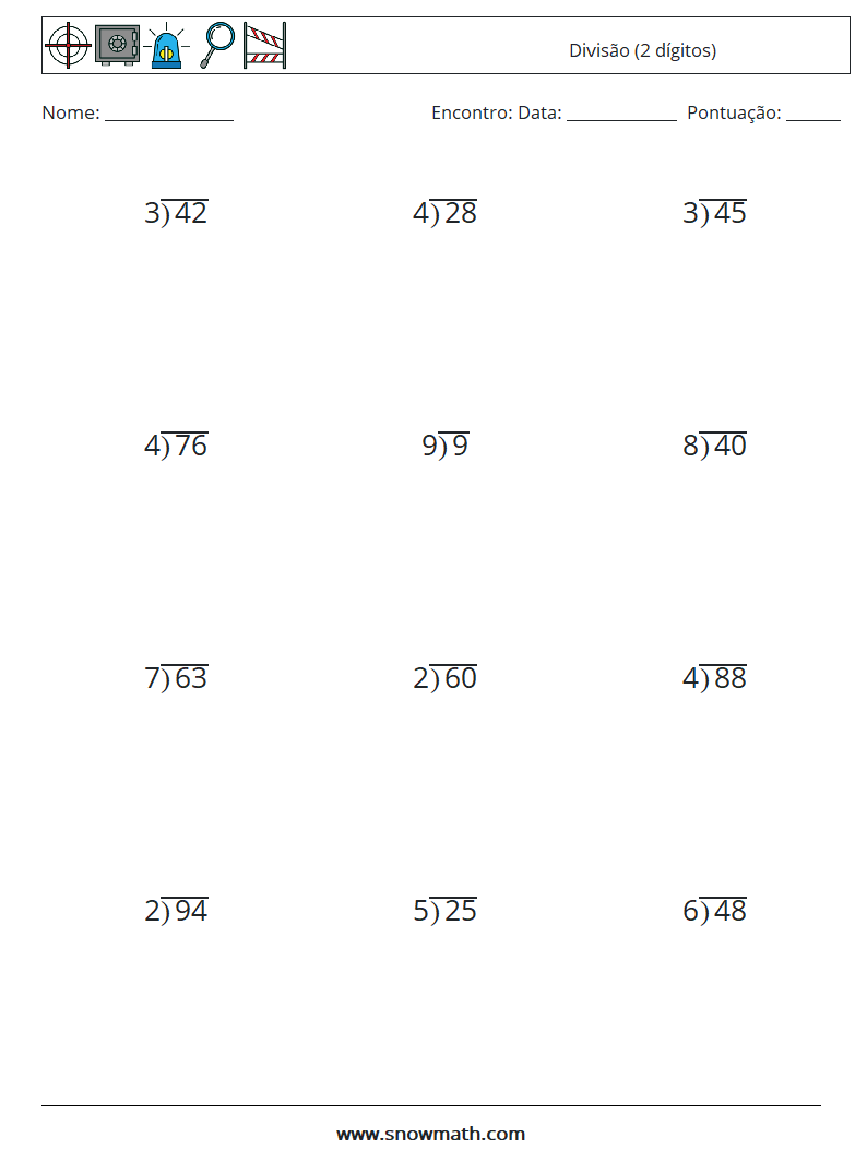 (12) Divisão (2 dígitos) planilhas matemáticas 11